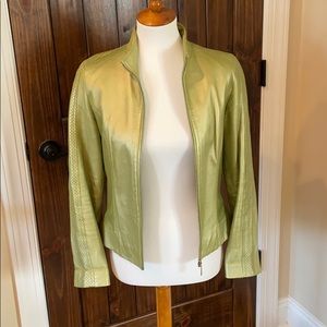 Green leather jacket from Georgiou